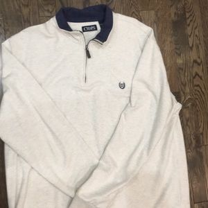 Chaps wheat color pullover with 1/4 inch zipper